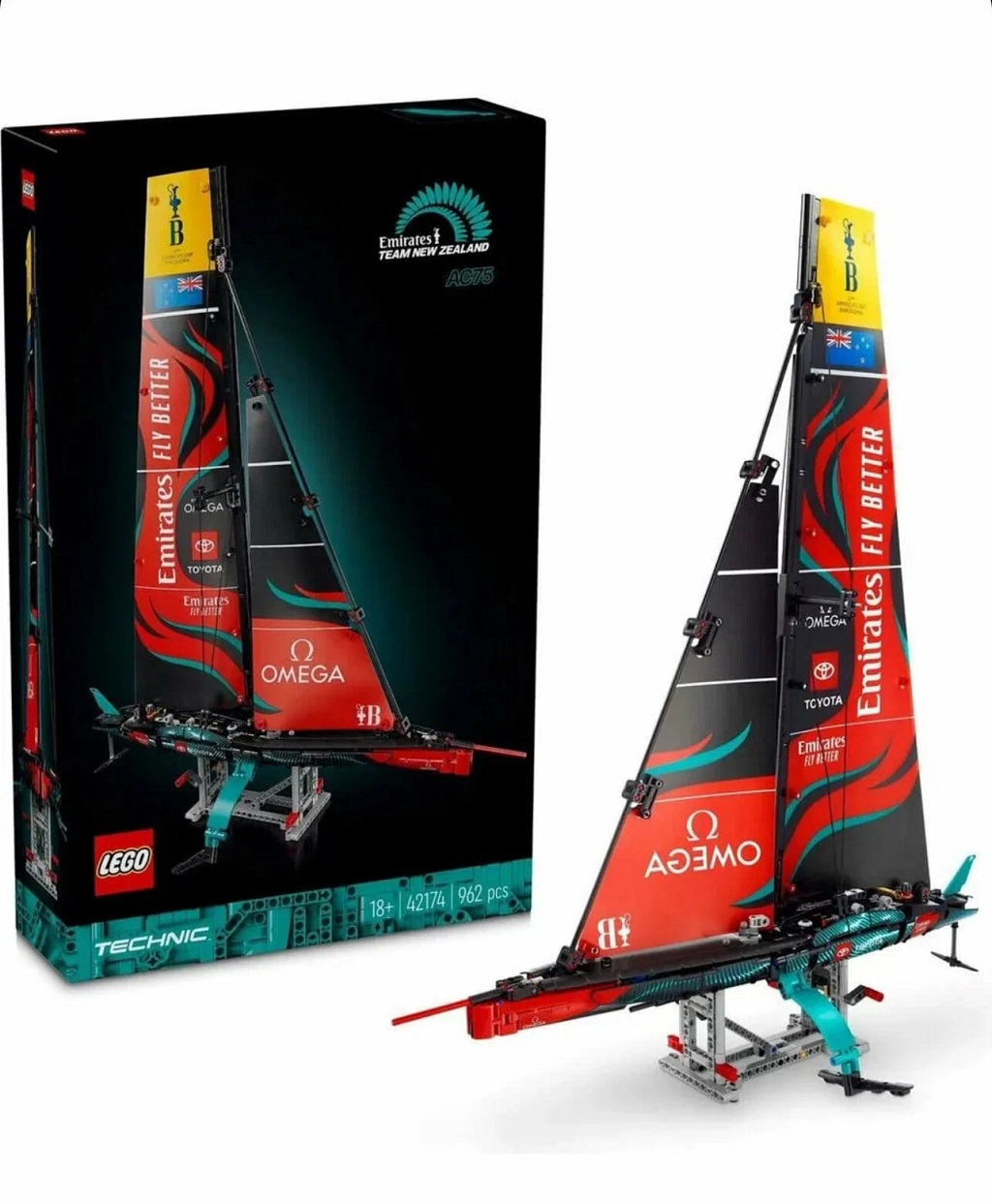 Конструктор LEGO Technic 42174 Яхта AC75 команды Эмирейтс Новой Зеландии Фото 1