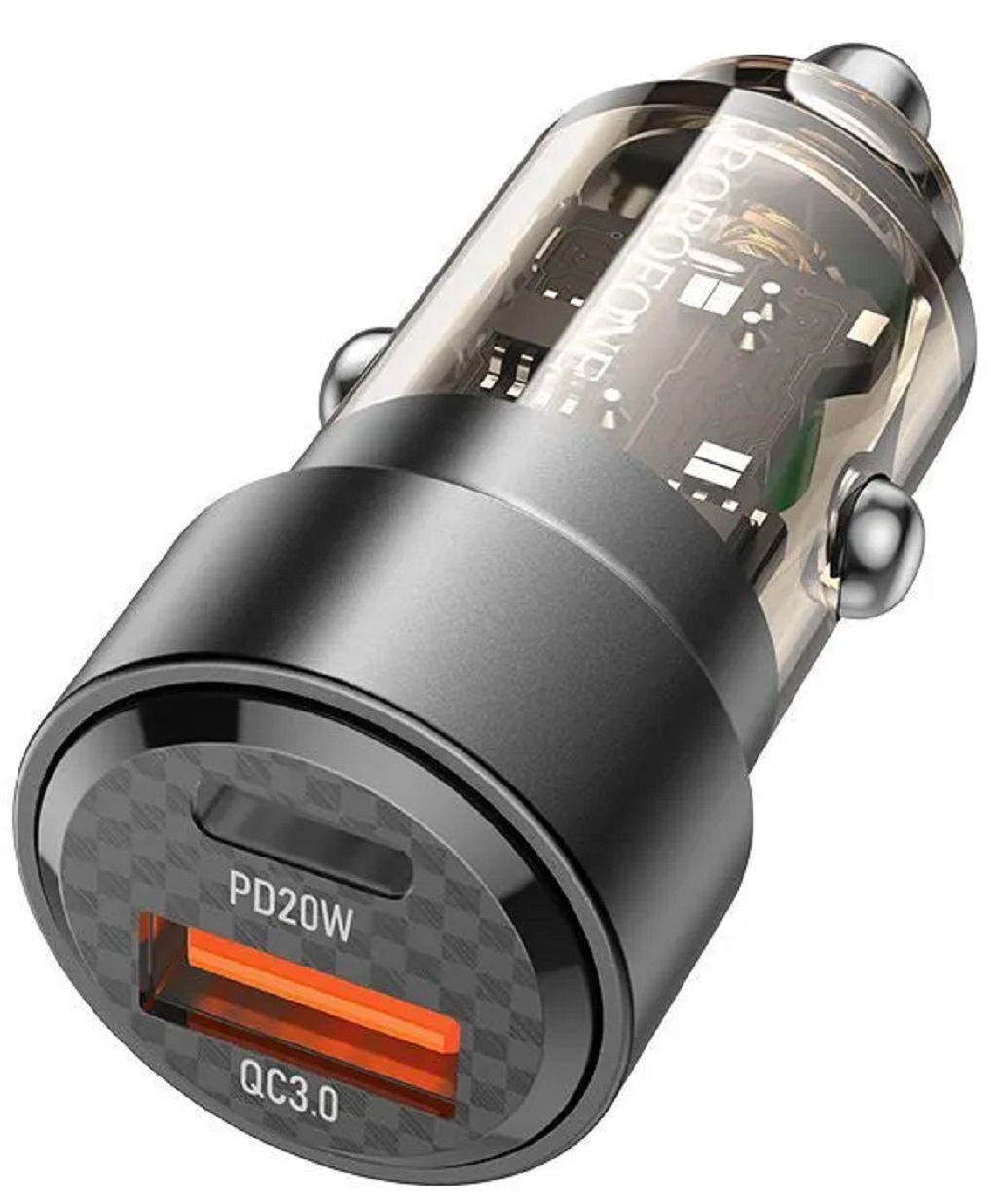 Автомобильное зарядное устройство BOROFONE BZ20 38W USB-C, черный Фото 2