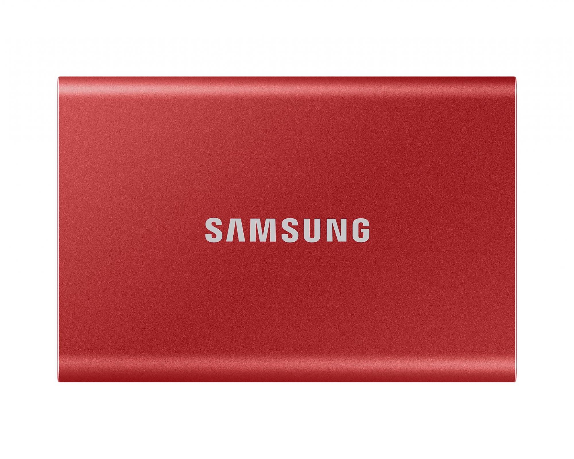 Внешний SSD диск Samsung T7 2TB, красный MU-PC2T0R Фото 0