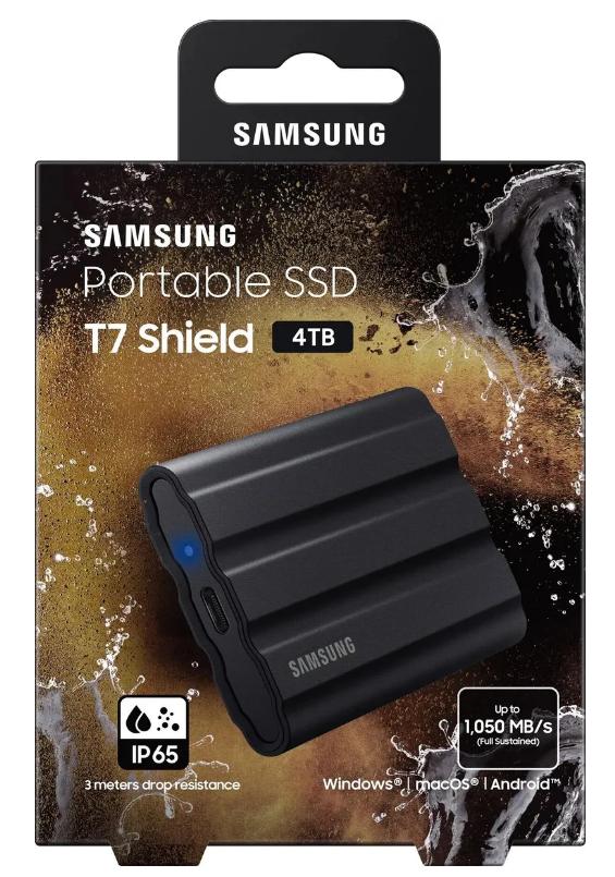 Внешний SSD Samsung T7 Shield 4TB, чёрный MU-PE4TOS Фото 6