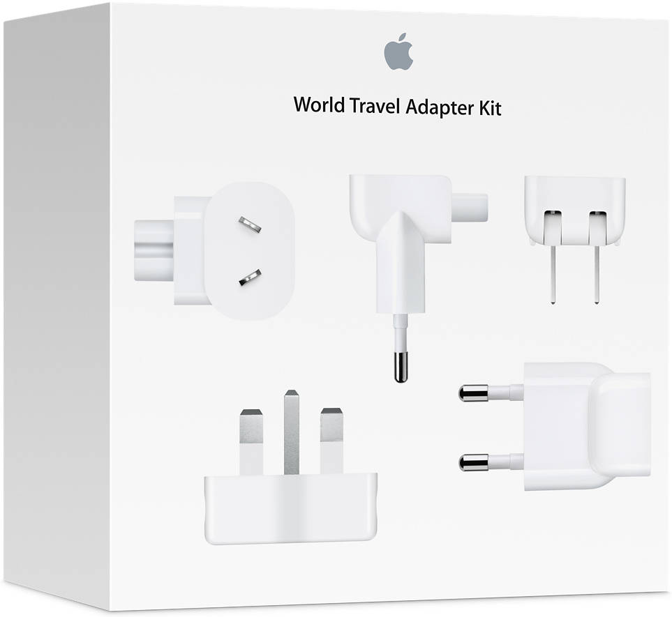 Сетевое зарядное устройство Apple World Travel Kit, белый (MD837) Фото 0