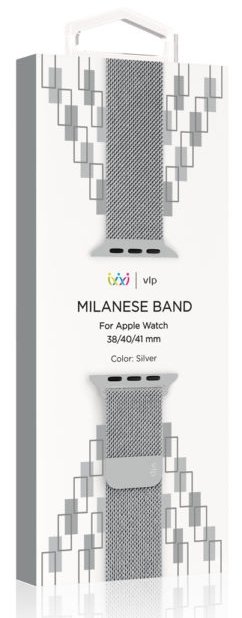 Ремешок VLP Milanese Band для Apple Watch 38/40/41mm, черный Фото 3