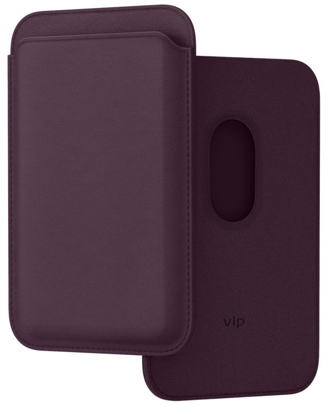 Картхолдер VLP из экокожи с MagSafe, марсала Фото 0