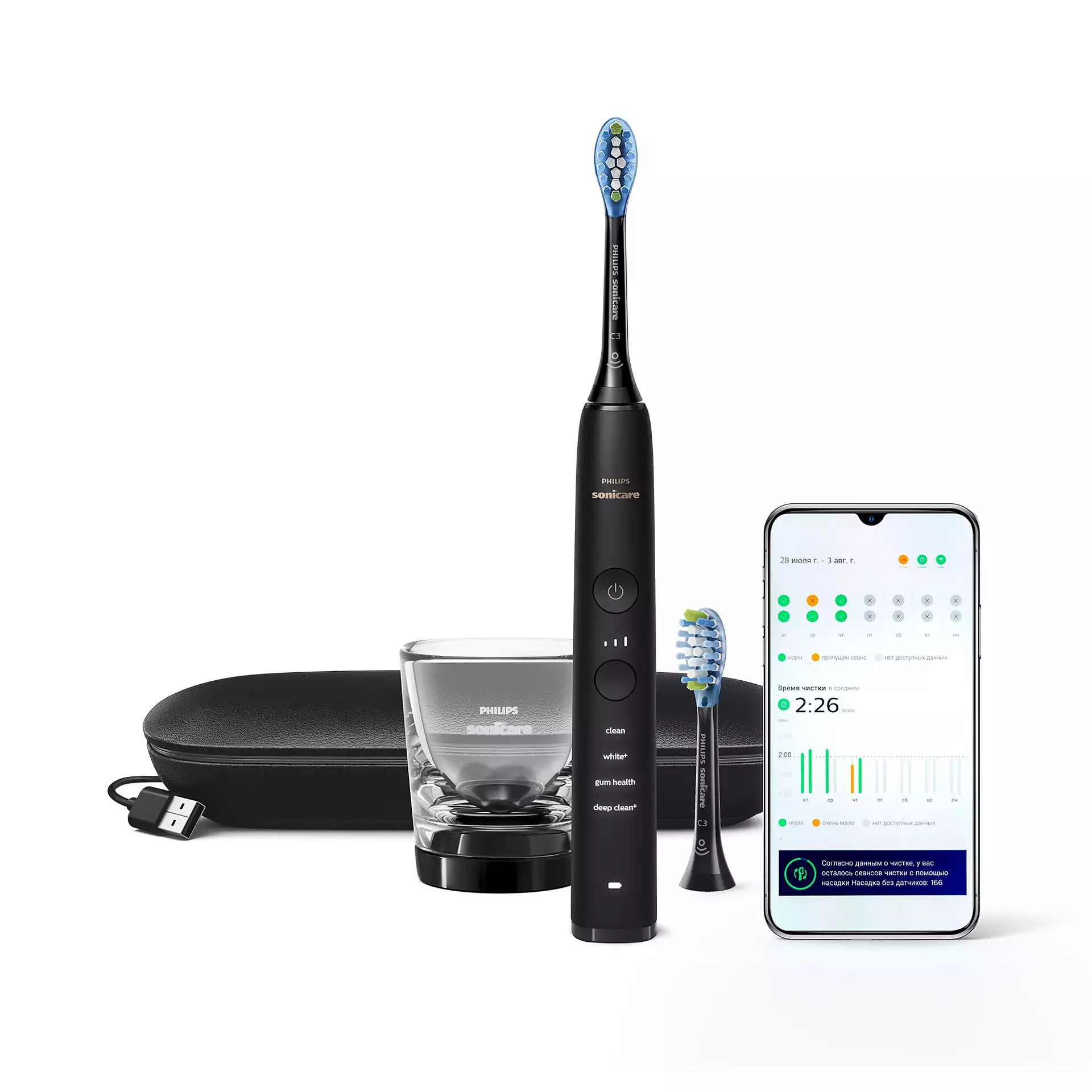 Электрическая зубная щетка Philips Sonicare DiamondClean 9000 HX9913/18 Фото 0
