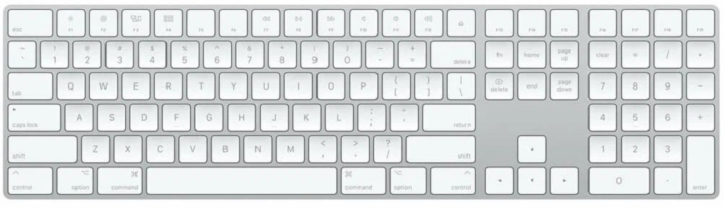 Клавиатура Apple Magic Keyboard with Numeric Keypad (MQ052), серебристый Фото 0