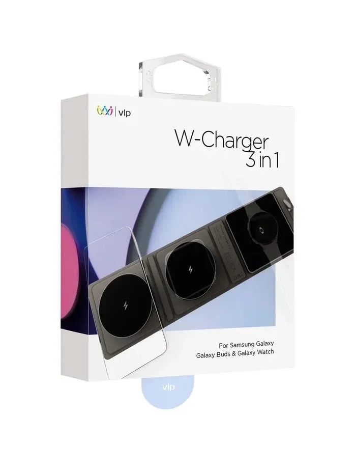 Беспроводное зарядное устройство VLP Wireless Charger 3in1 для Samsung, черный Фото 1