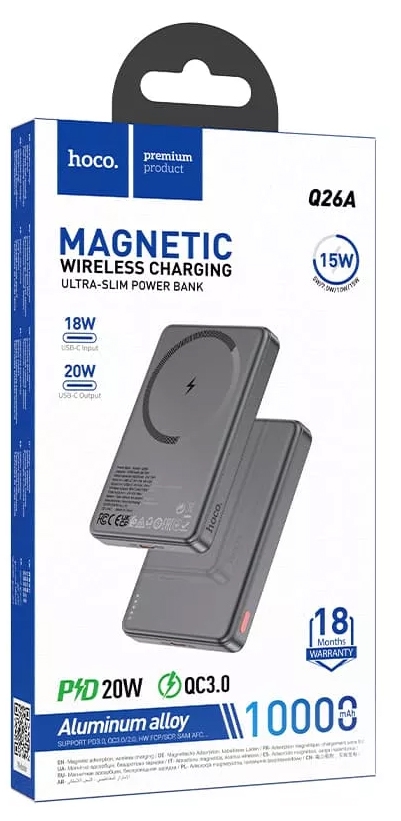 Внешний аккумулятор Hoco Q26 5000 mAh чёрный Фото 3