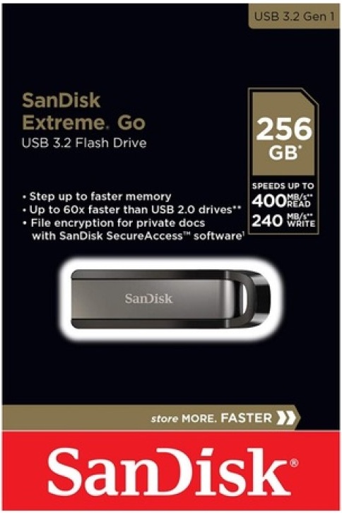 Флешка SanDisk Extreme Go 256ГБ, черный (SND-SDCZ810-256G) Фото 0