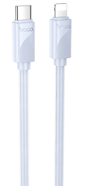 Кабель Hoco X114 Lightning to Usb-C 1m 27W, голубой Фото 0