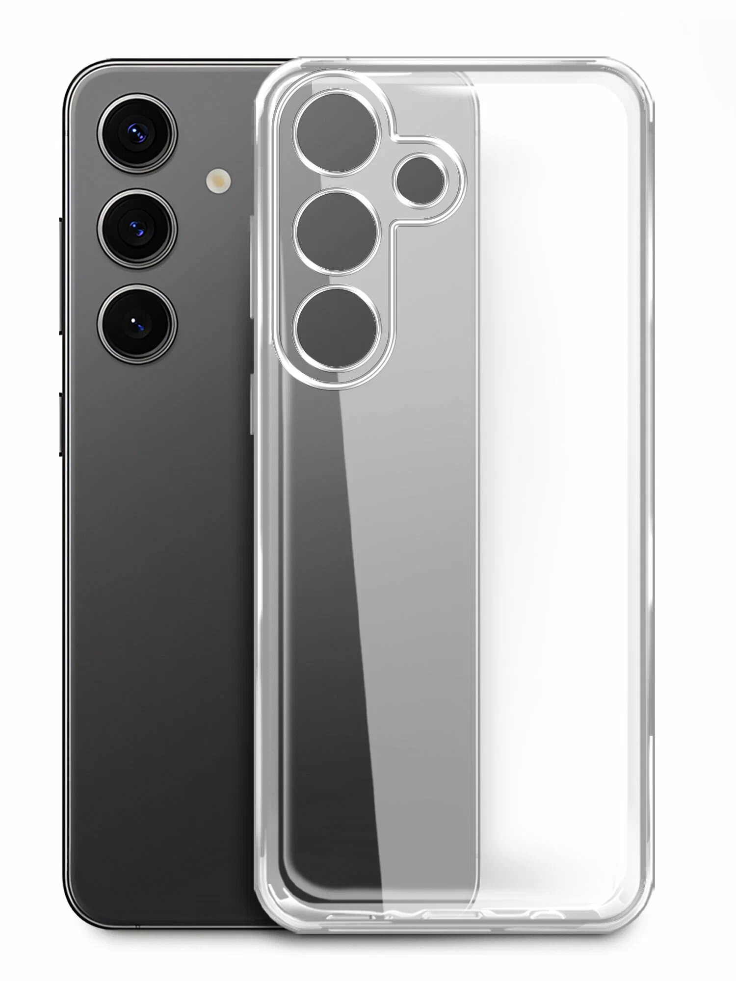 Силиконовый чехол для Samsung Galaxy S24, прозрачный Фото 0