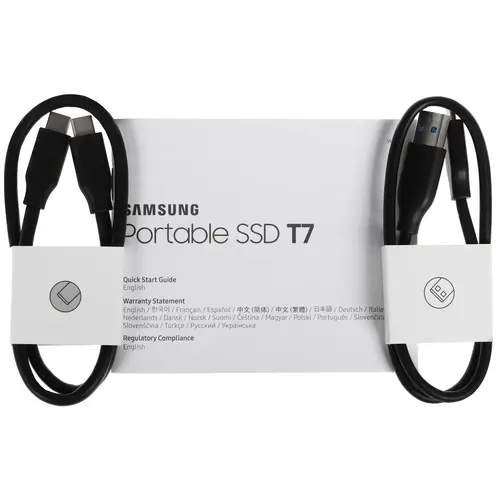 Внешний SSD диск Samsung T7 1ТБ, серый (MU-PC1T0T) Фото 2