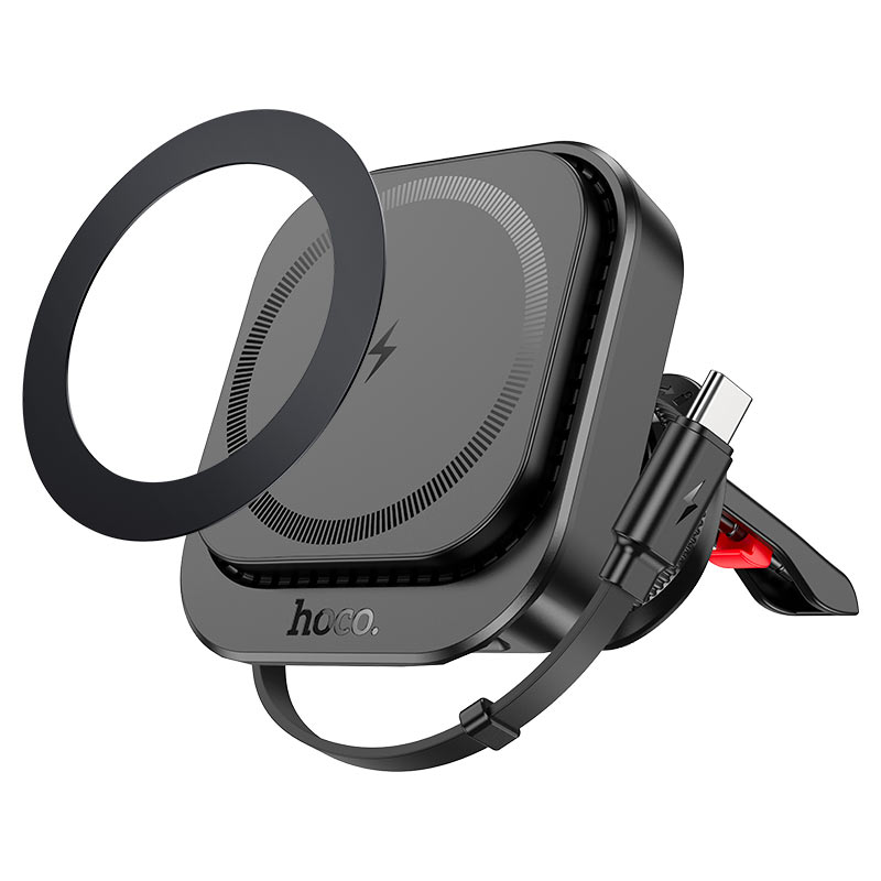 Держатель автомобильный HOCO HW23 Might 15W, черный Фото 2