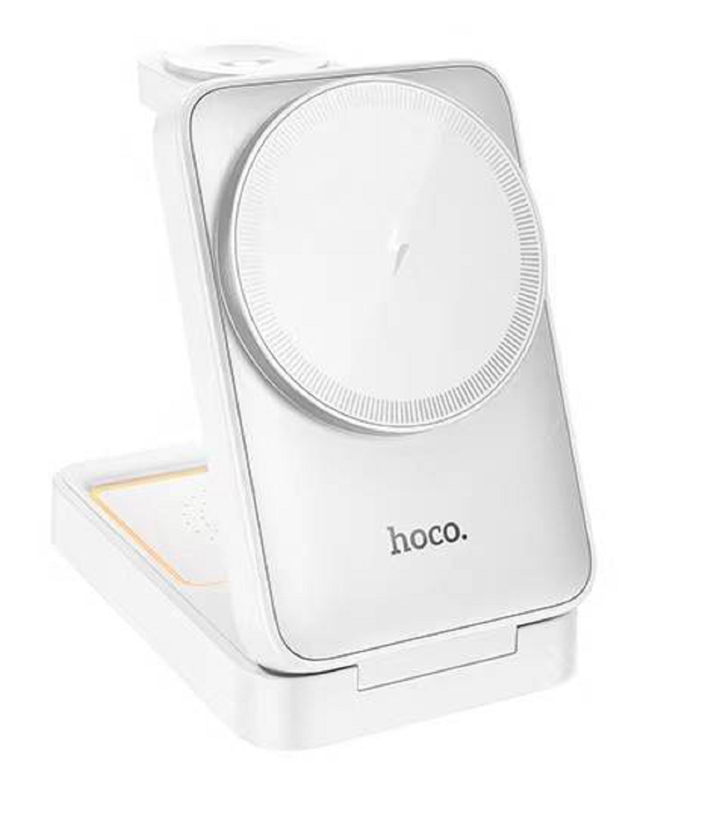 Зарядная станция Hoco CQ21 3 в 1, белый Фото 0
