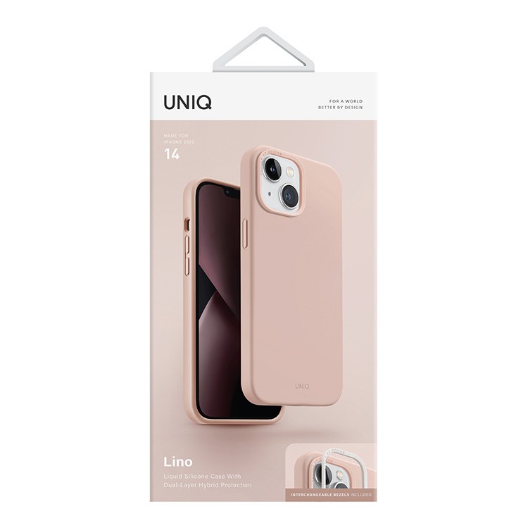 Чехол Uniq Lino для iPhone 14, розовый (IP6.1(2022)-LINOPNK) Фото 4