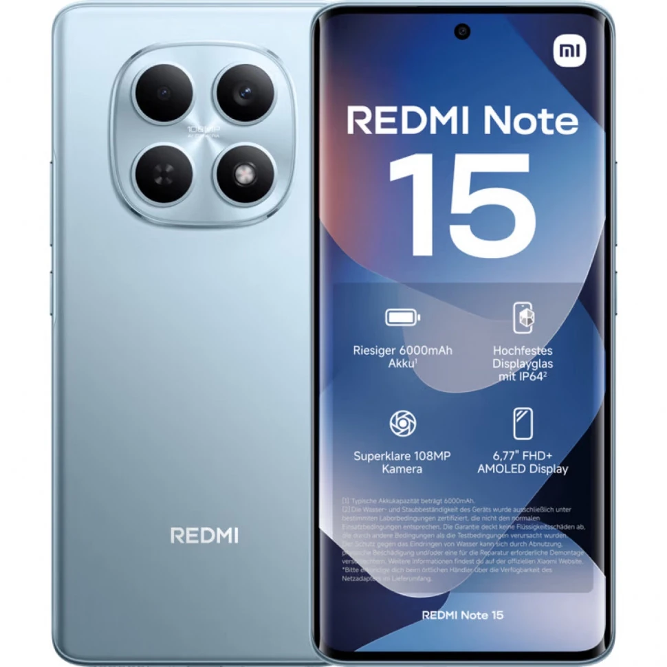 Смартфон Redmi Note 15 4G 8/128Гб, синий Фото 0