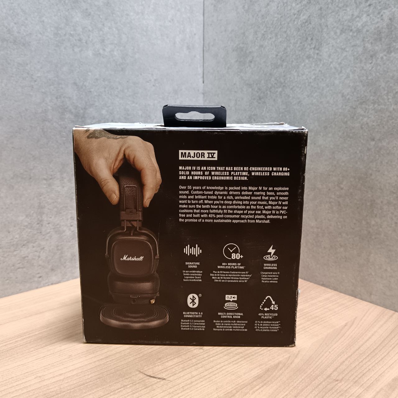 Беспроводные наушники Marshall Major 4, коричневый Фото 3