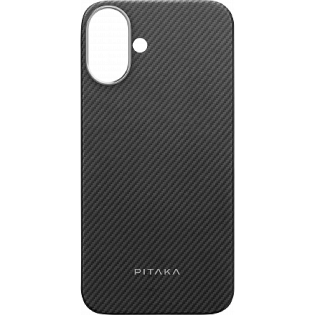 Чехол PITAKA Ultra-Slim Case для iPhone 16, черный/серый (KI1601A) Фото 1