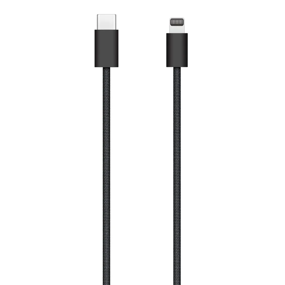 Плетеный кабель Apple Lightning to USB-C, 1 м, черный Фото 0