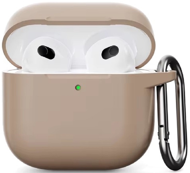 Силиконовый защитный чехол для AirPods 4, песочный (Sand power) Фото 0