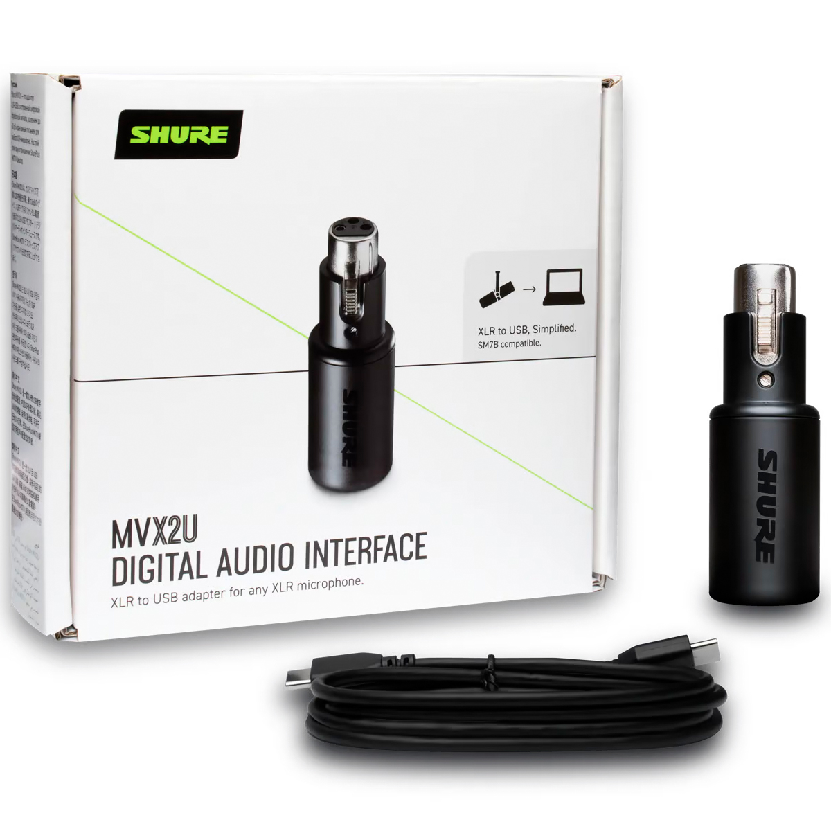 Аксессуары для микрофонов Shure MVX2U Digital Audio Interface, черный