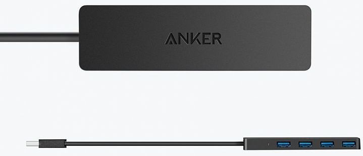 Адаптер Anker Ultra Slim 4 USB-A ANK-A7516016-BK, черный Фото 2