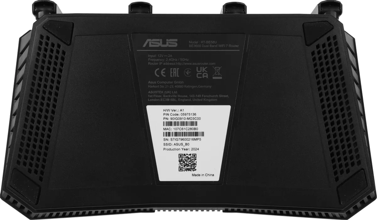 Wi-Fi роутер ASUS RT-BE58U, черный Фото 6