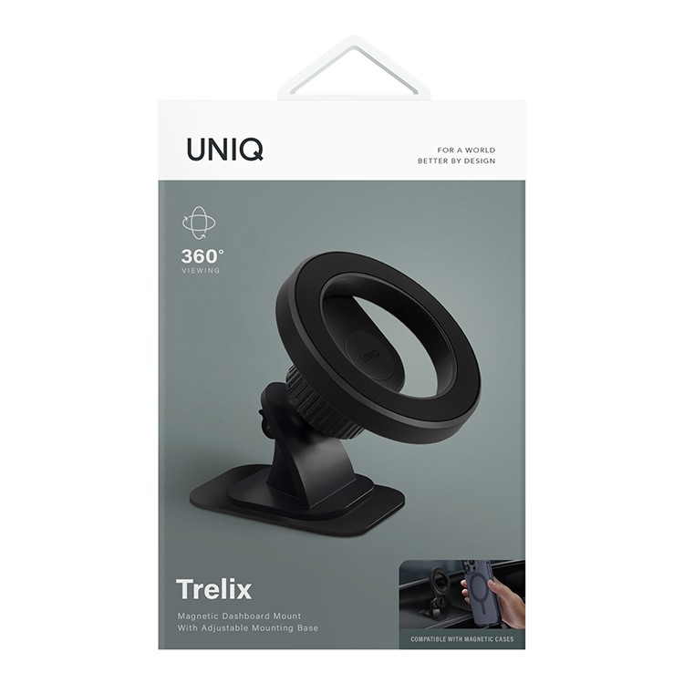 Автомобильный держатель Uniq TRELIX Magnetic Dashboard Car mount, черный (TRELIX-DASHBMOUNT) Фото 4