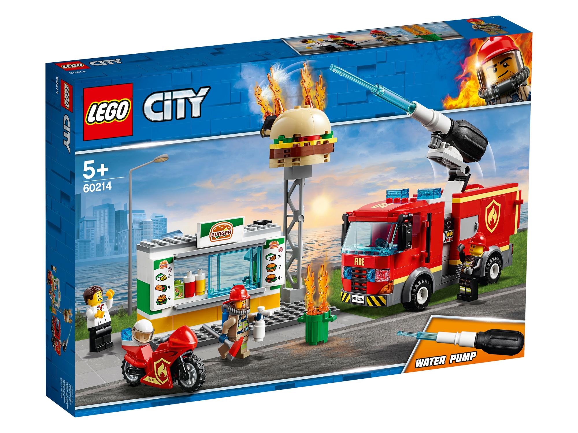 Конструктор LEGO City 60214 Пожар в бургер-кафе Фото 0