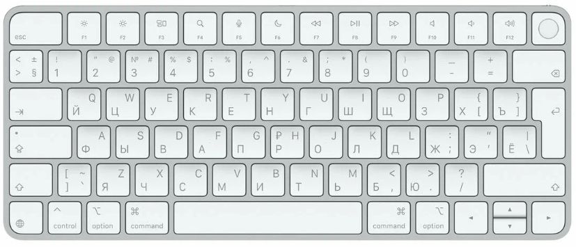 Клавиатура Apple Magic Keyboard Touch ID USB-C, белый (MXCK3RS/A) Фото 0