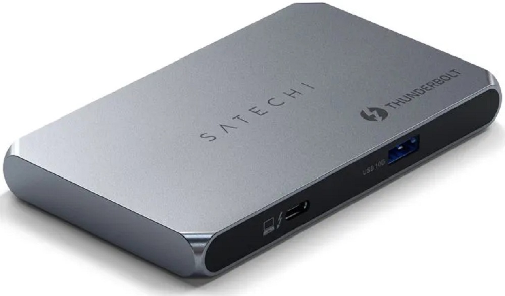 Адаптер Satechi Thunderbolt 4 Slim Hub, серый космос (ST-T4SHM) Фото 0