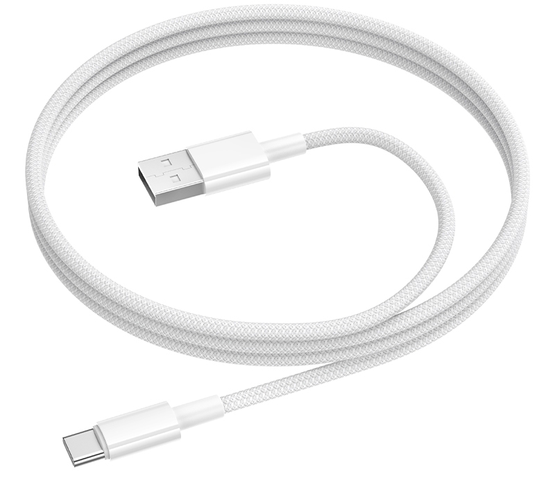 Кабель Borofone USB - USB-C 1m 3А BX117, белый Фото 1
