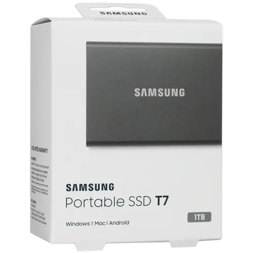 Внешний SSD диск Samsung T7 1ТБ, серый (MU-PC1T0T) Фото 1