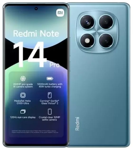 Смартфон Xiaomi Redmi Note 14 Pro 8/256 Гб, голубой Фото 0