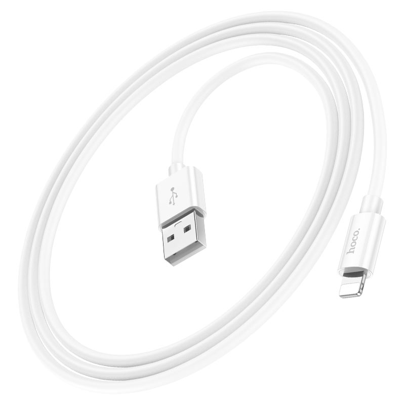 Кабель Hoco X87 Usb to Lightning 2.4A., 1м, белый Фото 2