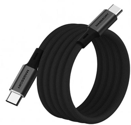 Кабель Magssory CBL001 60W USB-C, 1,2м, черный Фото 0
