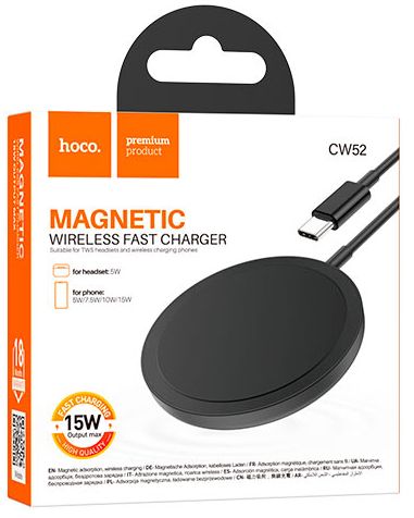 Беспроводное зарядное устройство Hoco CW52, черный Фото 3
