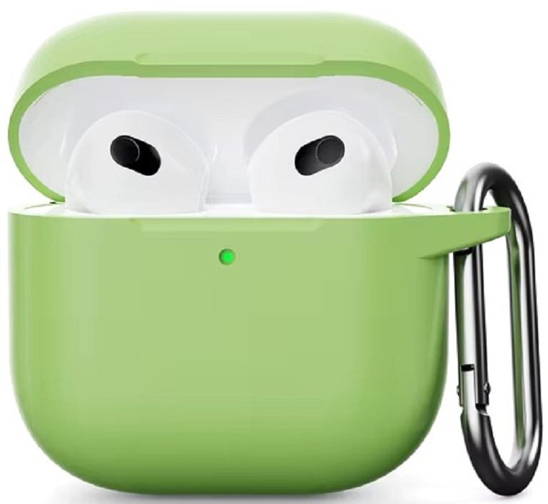 Силиконовый защитный чехол для AirPods 4, светло-зелёный (Matcha green) Фото 0