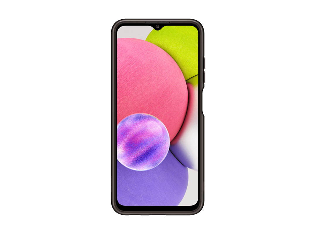 Чехол Samsung Soft Clear Cover Galaxy A03s, черный Фото 1