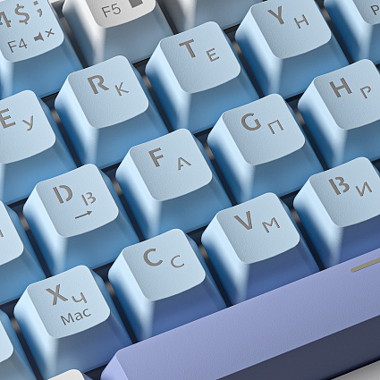 Клавиатура CyberLynx AG63, черные свитчи, синий Фото 3