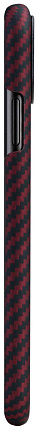 Чехол Pitaka для Apple iPhone 11, черно-красный , кевлар (арамид) Фото 3
