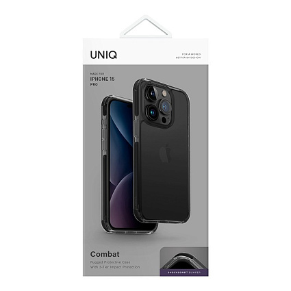 Чехол UNIQ COMBAT iPhone 15 Pro, черный (IP6.1P(2023)-COMBLK) Фото 7