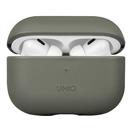 Чехол Uniq Terra Leather для AirPods Pro 2, зеленый (AIRPODSPRO2-TERLGRN) Фото 1