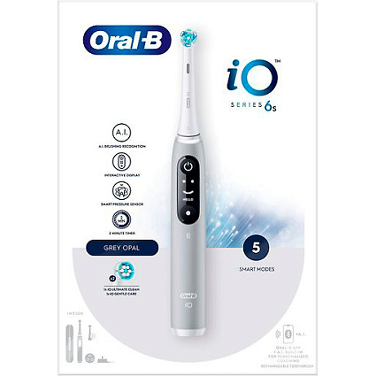 Электрическая зубная щетка Oral-B iO Series 6s, серый Фото 1