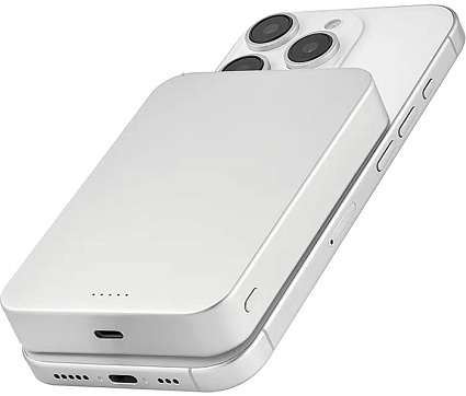 Внешний аккумулятор uBear Slide Magsafe 10000mAh Qi2 PD20W, белый Фото 1