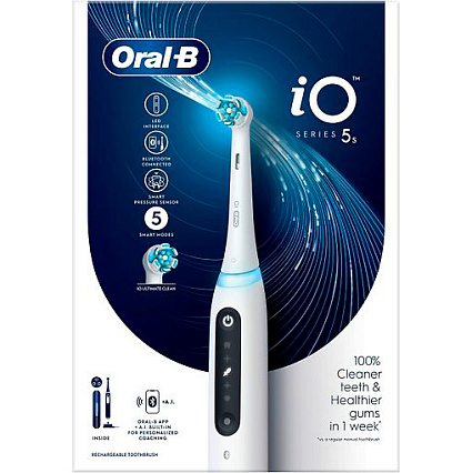 Электрическая зубная щетка Oral-B iO Series 5s, белый Фото 1