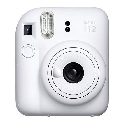 Фотоаппарат Fujifilm INSTAX Mini 12 + картридж на 10 снимков и стикеры, белый Фото 1
