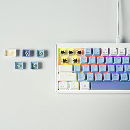 Клавиатура CyberLynx AG63, черные свитчи, синий Фото 7