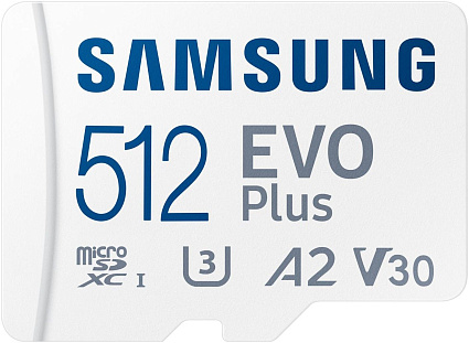 Карта памяти Samsung EVO Plus MicroSDXC 512Гб + adapter, (MB-MC512SA/KR) Фото 2