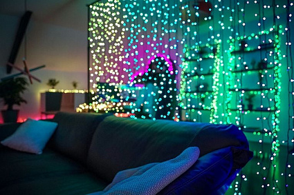 Гирлянда Twinkly Curtain, 210 LED, RГБ+Wi-Fi Фото 5