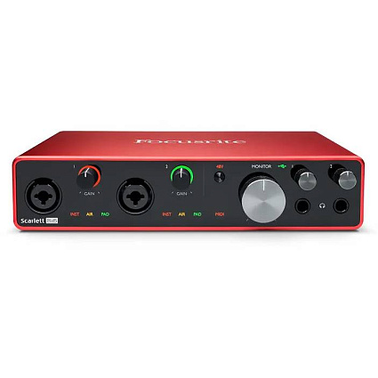 Внешняя звуковая карта Focusrite Scarlett 8i6 3rd Gen, красный Фото 2